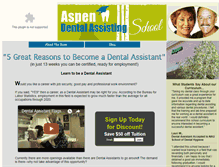 Tablet Screenshot of dentalassistantflagstaff.com